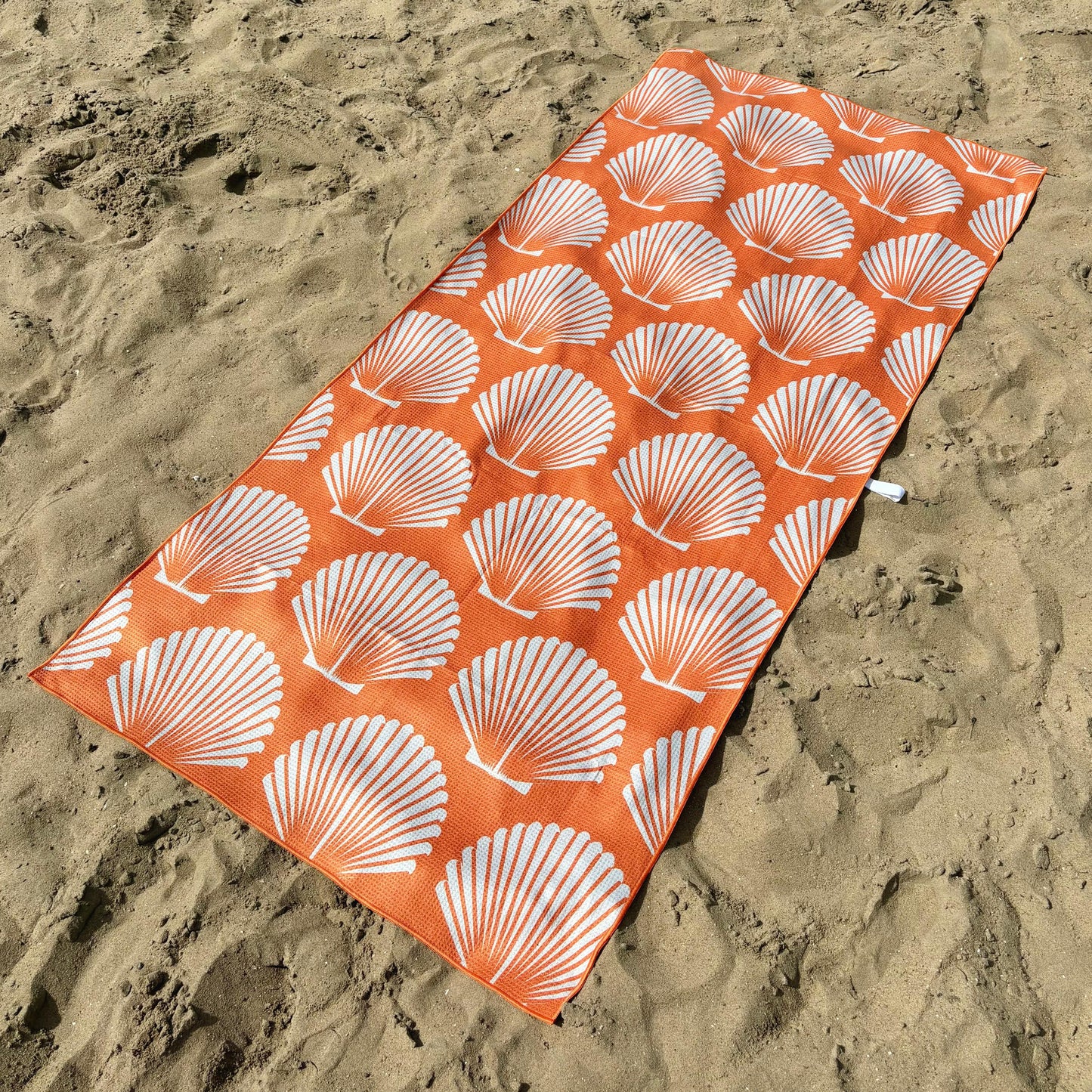 Strandlaken Microvezel 200x90 - Oranje/Beige